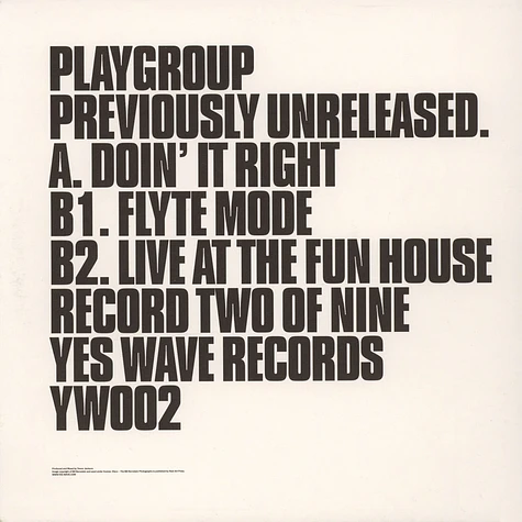 Playgroup - Previously Unreleased EP 2