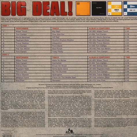 V.A. - Big Deal! (Weinberger Funk Library UK 1975-79)