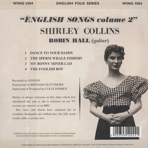 Shirley Collins & Robin Hall - English Songs Volume 2