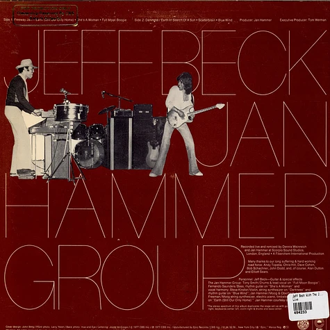 Jeff Beck With The Jan Hammer Group - Live