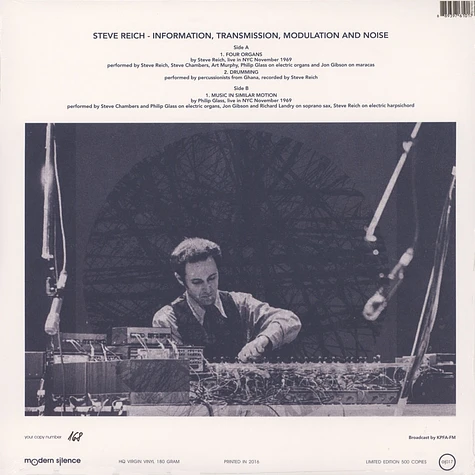 Steve Reich - Information, Transmission, Modulation And Noise