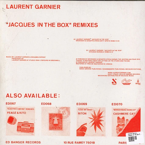 Laurent Garnier - Jacques In The Box Remixes