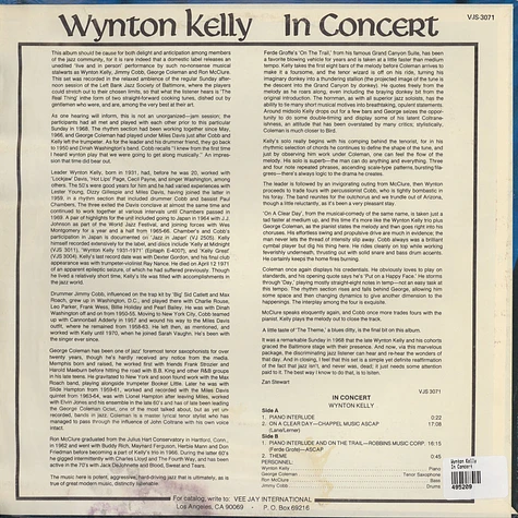 Wynton Kelly - In Concert