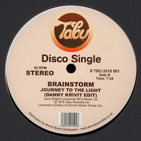Brainstorm - Hot For You / Journey Into The Light Danny Krivit Edits