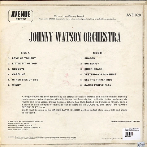 Johnny Watson Orchestra - Johnny Watson Orchestra