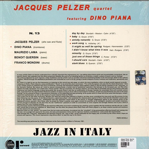Jacques Pelzer Quartet - Jacques Pelzer Quartet
