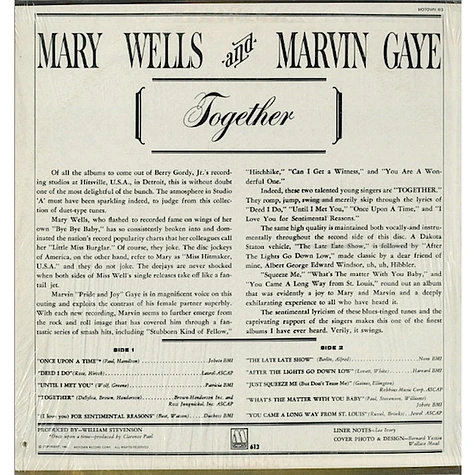 Marvin Gaye & Mary Wells - Together