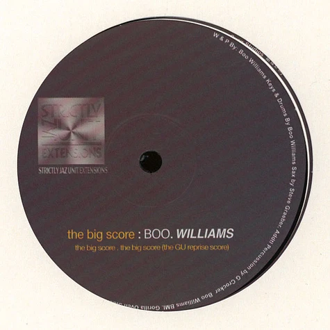 Boo Williams - The Big Score Black Vinyl Edition