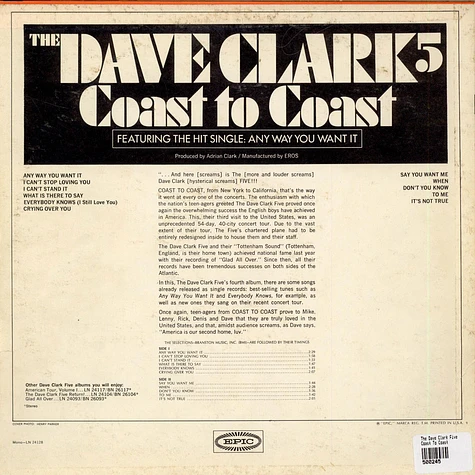The Dave Clark Five - Coast To Coast