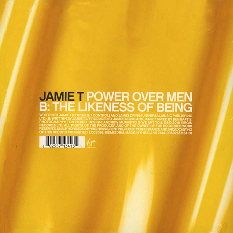 Jamie T - Power Over Men Yellow Vinyl Edition