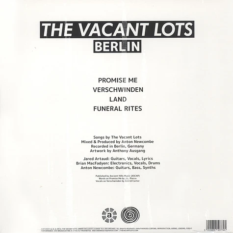 Vacant Lots - Berlin LP