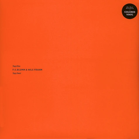F.S. Blumm & Nils Frahm - Tag Eins Tag Zwei Colored Vinyl Edition