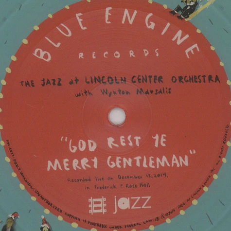 The Jazz At Lincoln Center Orchestra with Wynton Marsalis - God Rest Ye Merry Gentlemen / Little Drummer Boy Christmas Tree-Shaped Colored Vinyl Edition