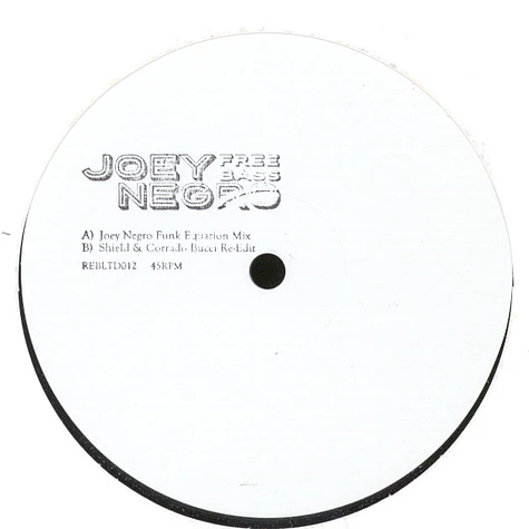 Joey Negro - Free BassBlack Vinyl Edition