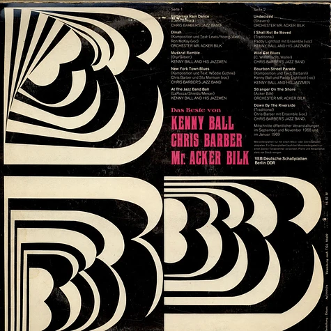 Kenny Ball, Chris Barber, Acker Bilk - Das Beste Von Kenny Ball, Chris Barber Und Mr. Acker Bilk