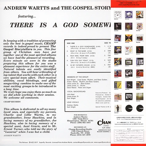 Andrew Wartts & The Gospel Story Tellers - There Is A God Somewhere