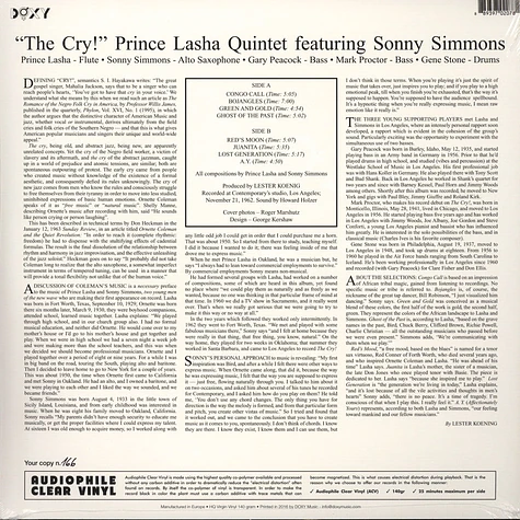 Prince Lasha Quintet - The Cry! Feat. Sonny Simmons