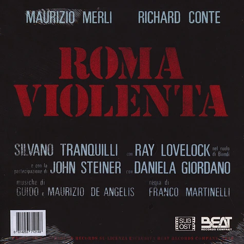Guido And Maurizio De Angelis - Roma Violenta Limited Colored Vinyl Edition