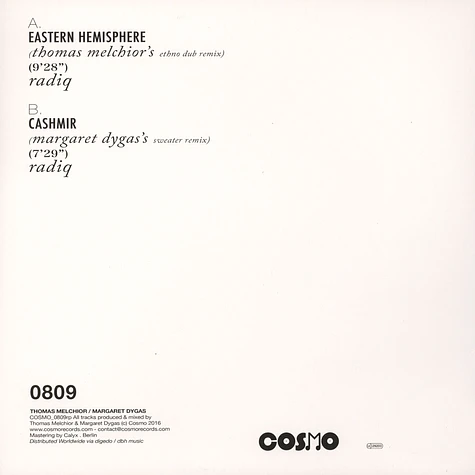 RADIQ - Eastern Hemisphere Thomas Melchior & Margaret Dygas Remixes