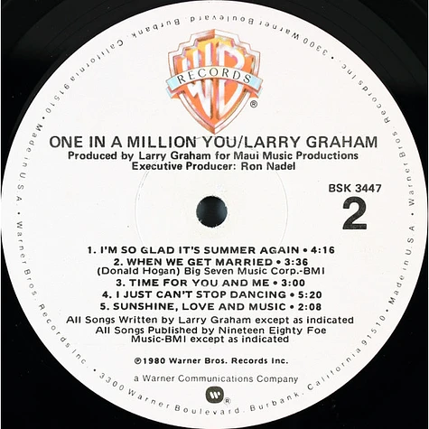 Larry Graham - One In A Million You