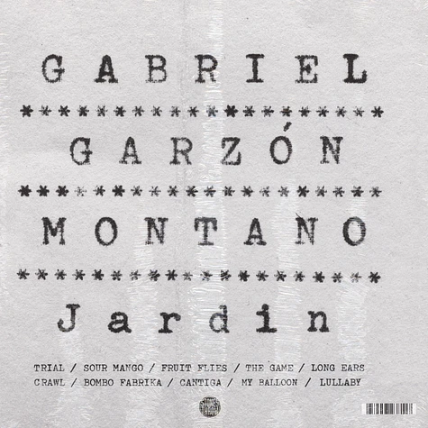 Gabriel Garzón-Montano - Jardin