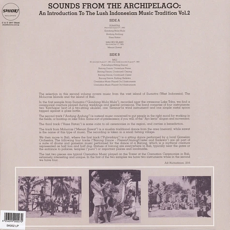 V.A. - Sounds From The Archipelago: An Introduction To The Lush Indonesian Music Tradition Volume 2