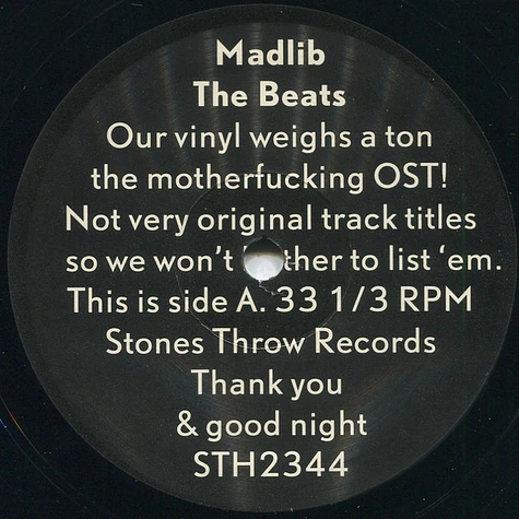 Madlib - The Beats (Our Vinyl Weighs a Ton Soundtrack)
