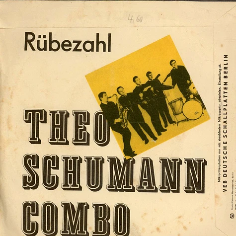 Theo Schumann Combo - Es War Das Lächeln Von Dir / Rübezahl