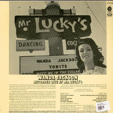 Wanda Jackson - In Person Recorded At "Mr Lucky's" In Phoenix, Arizona