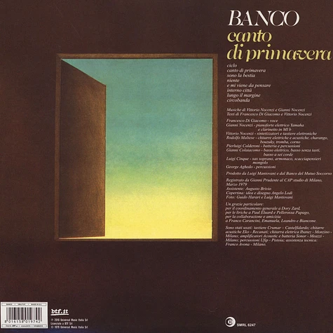 Banco - Canto Di Primavera Yellow Vinyl Edition