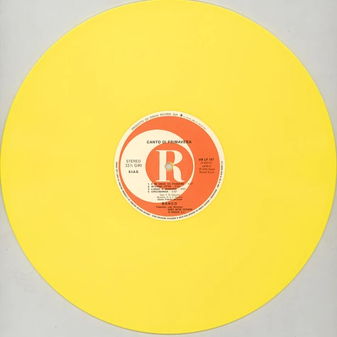 Banco - Canto Di Primavera Yellow Vinyl Edition