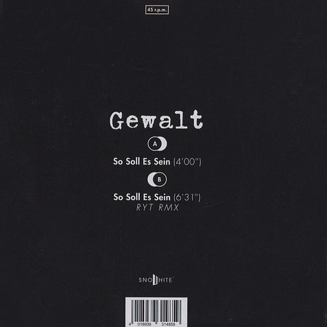 Gewalt - So Soll Es Sein