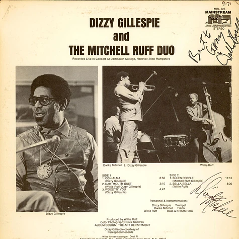 Dizzy Gillespie And The Mitchell-Ruff Duo - In Concert