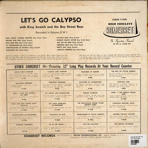 King Scratch And The Bay Street Boys - Let's Go Calypso
