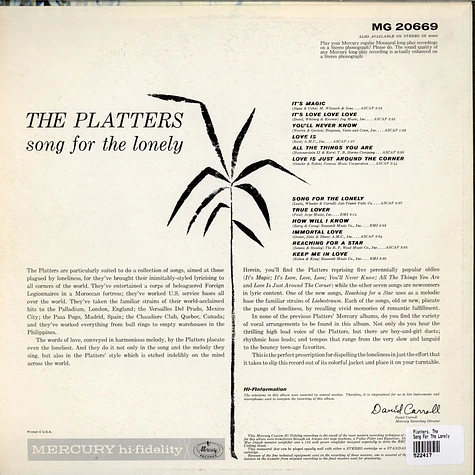 The Platters - Song For The Lonely