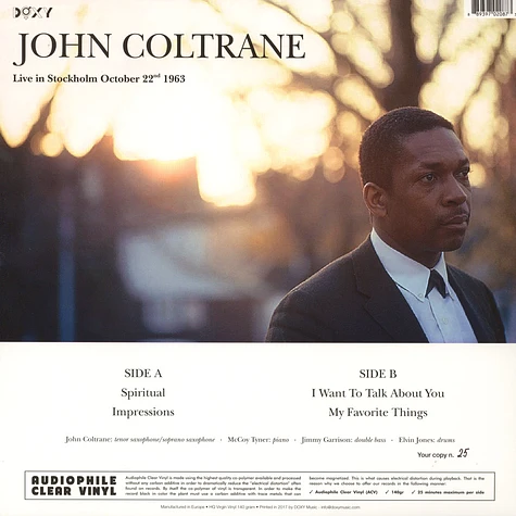 John Coltrane - Live In Stockholm October 22nd 1963
