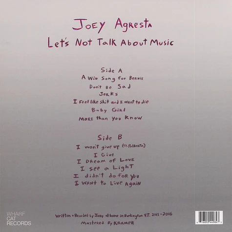 Joey Agresta - Let's Not Talk About Music