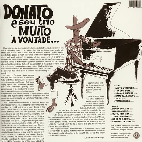 Joao Donato & Seu Trio - Muito A Vontade