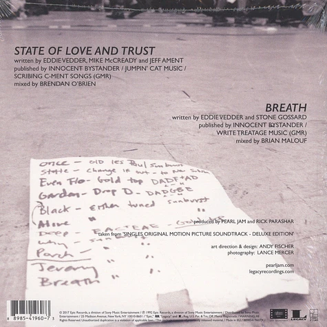 Pearl Jam - Pearl Jam State Of Love And Trust / Breath
