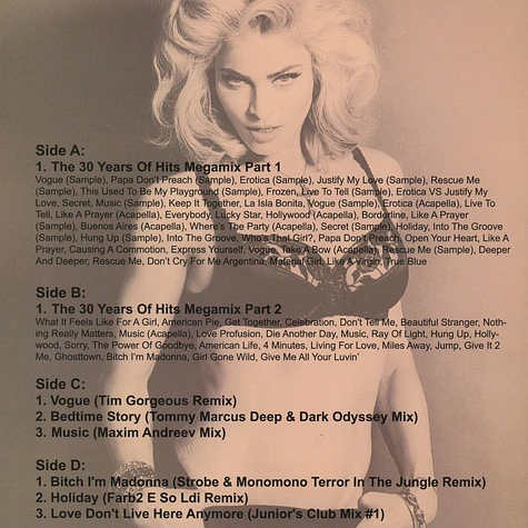 Madonna - 30 Years Of Hits: Megamix & Rare Remixes