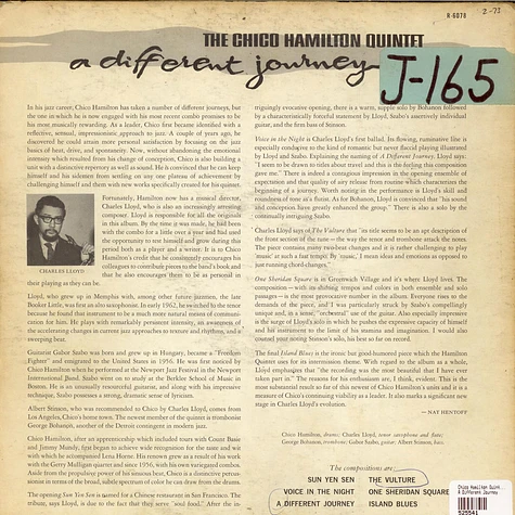 The Chico Hamilton Quintet - A Different Journey