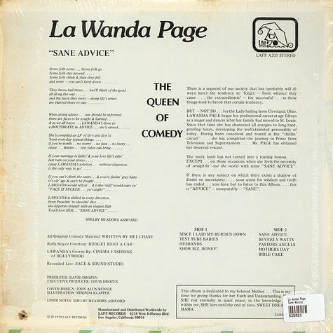 La Wanda Page - Sane Advice