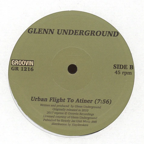 Glenn Underground - Moog Vibrations / Urban Flight To Atiner