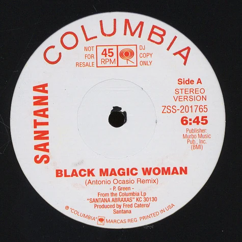Santana - Black Magic Woman / Bella Unreleased Mixes