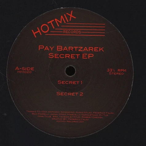 Pay Bartzarek - Secret EP