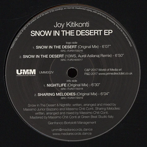 Joy Kitikonti - Snow In The Desert EP