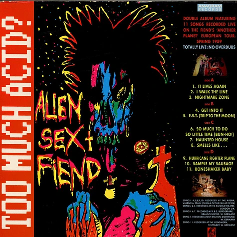 Alien Sex Fiend - Too Much Acid?