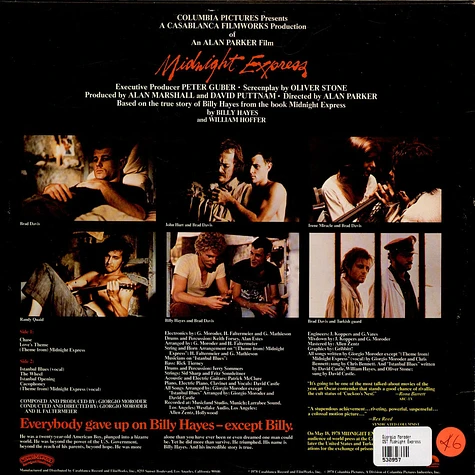 Giorgio Moroder - Midnight Express (Music From The Original Motion Picture Soundtrack)