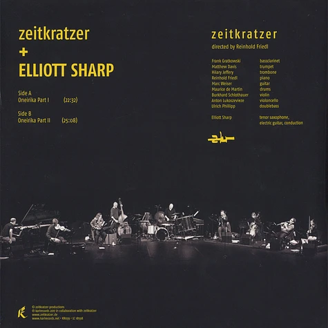 Zeitkratzer & Elliott Sharp - Oneirika