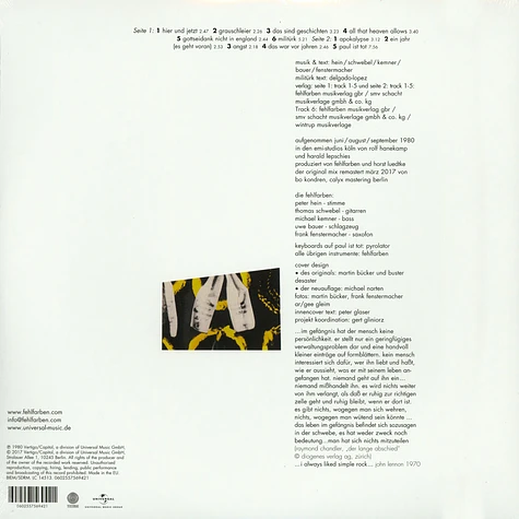 Fehlfarben - Monarchie Und Alltag Colored Vinyl Edition